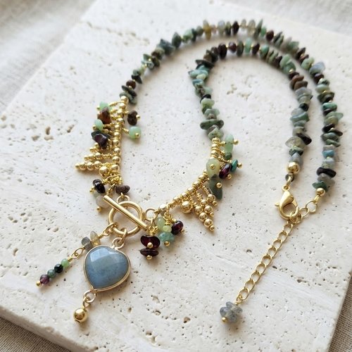 Collier "reflets d'afrique & labradorite" – pièce d'exception