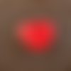 Bouton fantaisie rouge céramique raku 2 trous (29)
