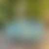 Panier rond en rotin  vert turquoise