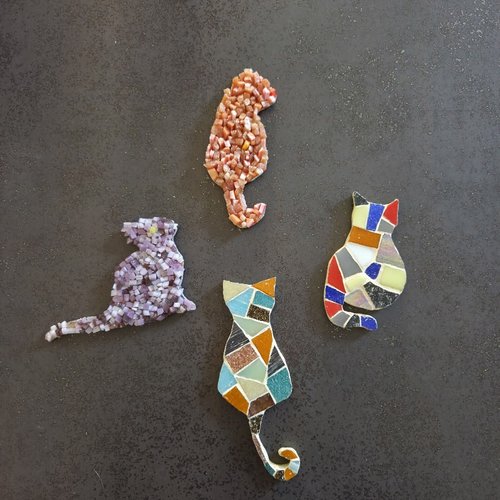 Magnets - aimants de réfrigérateur - chats - fait main