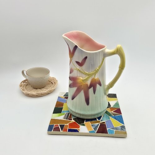 Dessous de plat carré - décorations de table -  mosaique verre multicolore  - fait main