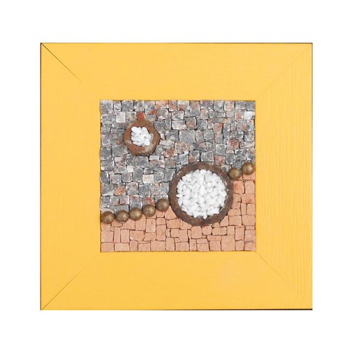 Petit tableau mosaique abstraite - décoration murale mosaique - pièce unique