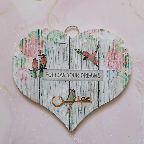 Coeur en bois à suspendre