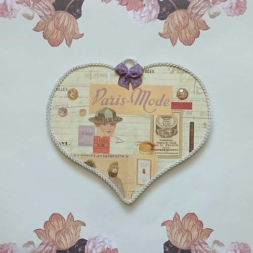Coeur en bois à suspendre