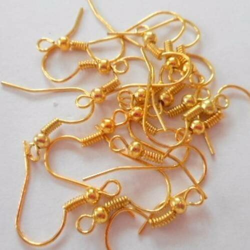 20 crochets boucles d'oreilles de couleur dorée - 9239216