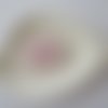 5 perles rectangulaires en verre de couleur rose à intérieur métallisé - 18 mm - 3822760