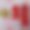 5 boutons plastique sur pied en forme de canard rouge - 17 x 14 x 7  mm - 2543157