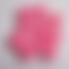 10 boutons plastique rose en forme de fleur 13.5 x 2.5 mm -  3068200