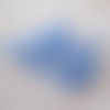 25 perles  plastique cubiques transparentes de couleur bleue  - 5 mm - 3460763