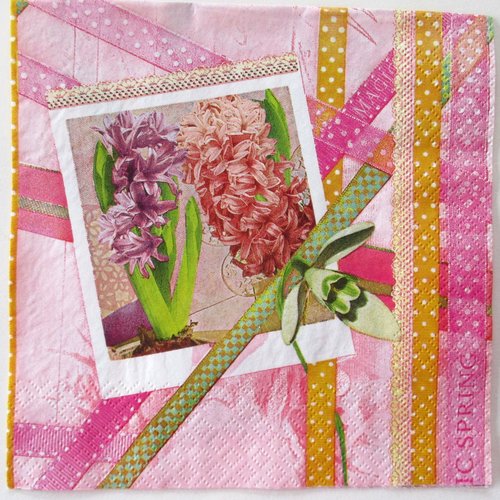 3 serviettes en papier de décor univers fleuri - 33 x 33 cm 3 plis