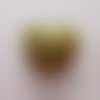 3 perles breloques en forme de cœur en résine métallisée  dorée- 19.5 mm - 3725769