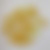 20 perles plastiques transparentes en forme de fleur jaune - 20 mm - 3465900