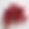 16 perles plastique rouge 2 tailles - ø 10 et 12 mm - 3660273