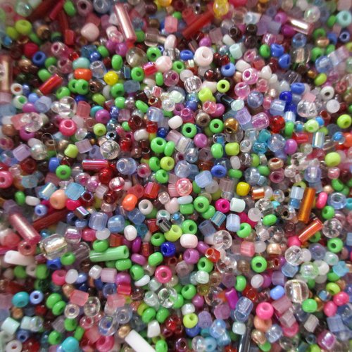 100 gr de perles de rocaille en mélange - 1 à 3 mm - 3672522