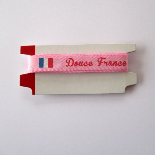 1 x 1m de ruban gros grain à texte artémio - douce france - 3701434