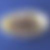 15 grosses perles rondes nacrées en plastique brun  18mm - 3735295