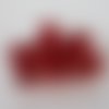 9 perles rondes à facettes de couleur rouge transparent - 12 mm - 3791417