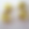 4 boutons plastique 2 trous couleur beige et marron - 10 mm - 3795438