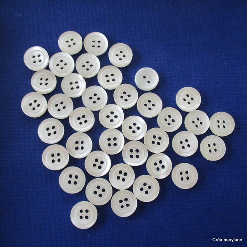 Pack de 10 petites gris fumée boutons plastique rond 11mm 4 trous britannique fait ravissant! 