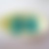 10 perles rondes en verre et 10 perles en verre cubiques de couleur bleue - 3864836