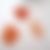 34 petits boutons plastiques 4 trous en dégradé d'orange - 11 mm - 3877054
