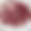 25 perles rondes de couleur rouge bordeaux granitées et transparentes - 8 mm - 4102738