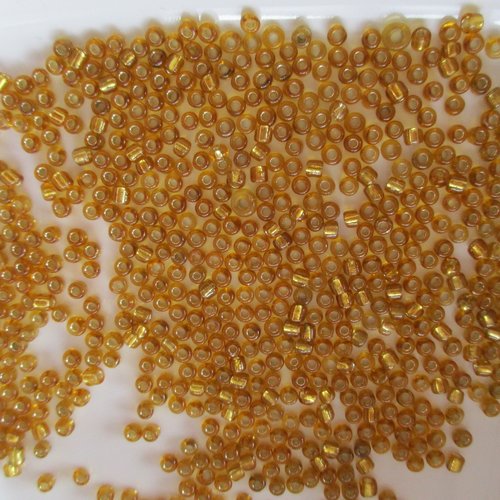 6 gr de perles de rocaille dorée - 2 mm - 3672516