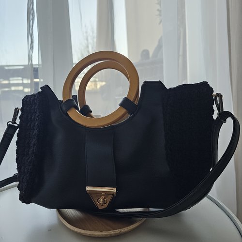 Sac en similicuir et crochet modèle simone