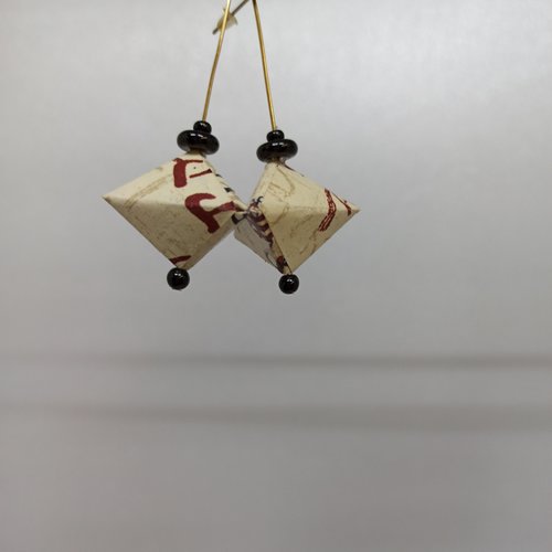 Boucles d'oreilles origami