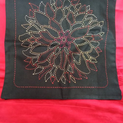 Housse de coussin broderie "sashiko"