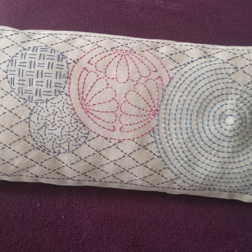 Housse de coussin broderie "sashiko"