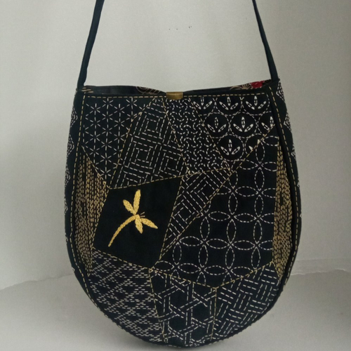 Sac bandoulière broderie "sashiko"