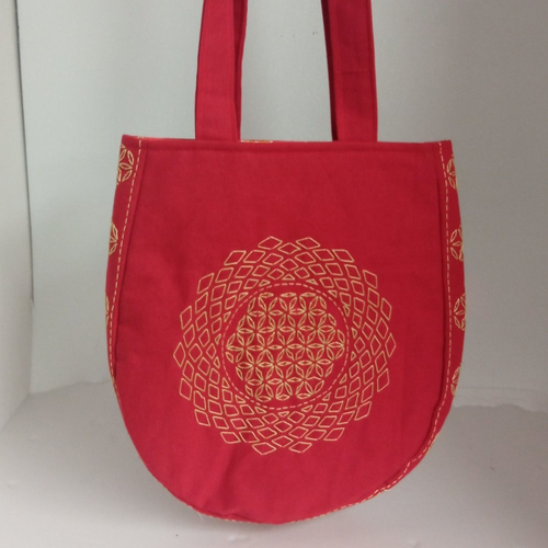 Sac bandoulière broderie sashiko
