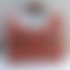 Cartable  enfant maternelle cp en coton enduit "le petit rusé orange"