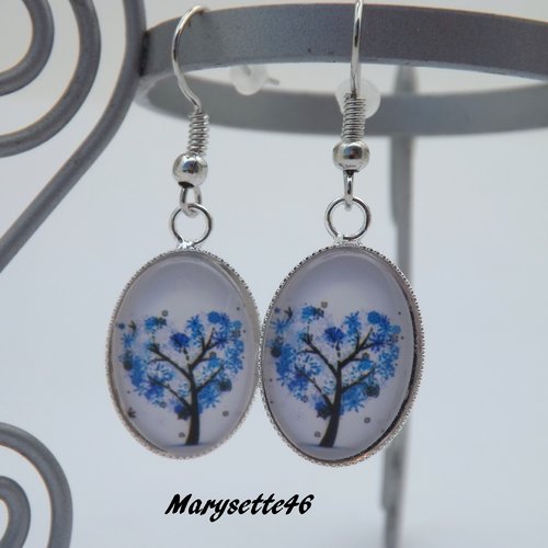 Boucles d'oreilles à cabochon