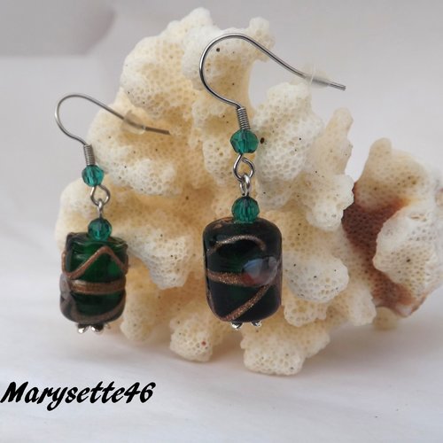 Boucles d'oreilles pendantes en acier inoxydable
