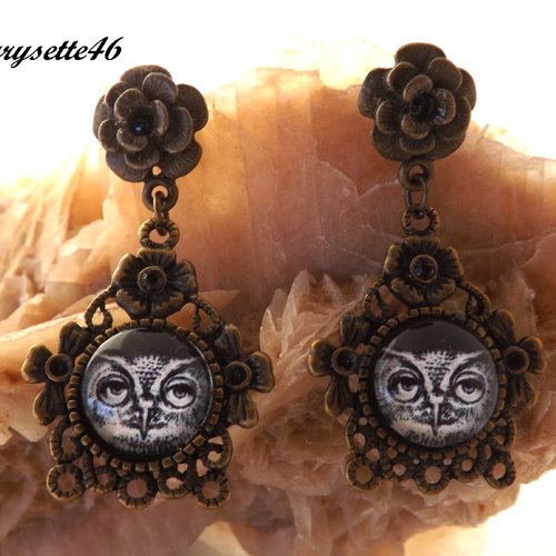 Boucles d'oreilles à cabochon