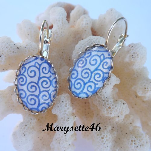 Boucles d'oreilles à cabochon