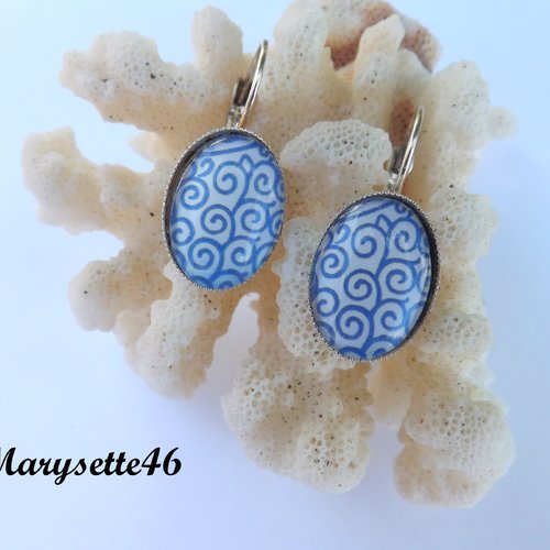 Boucles d'oreilles à cabochon