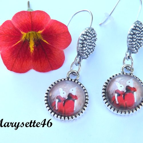 Boucles d'oreilles à cabochon