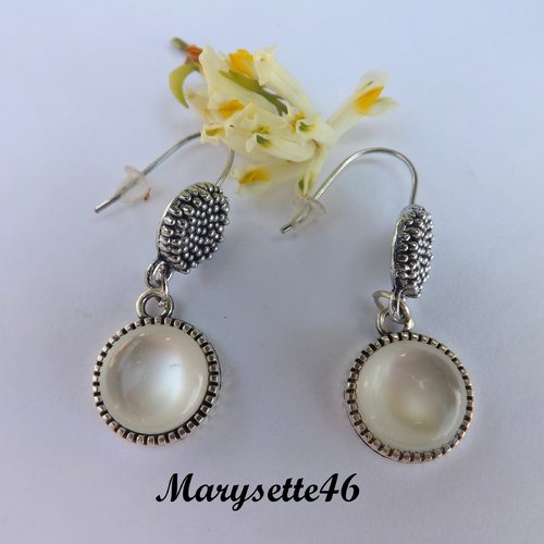 Boucles d'oreilles à cabochon