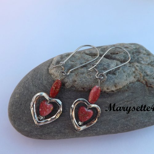 Boucles d'oreilles dormeuses pendantes