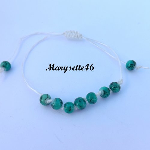 Bracelet à perles de verre