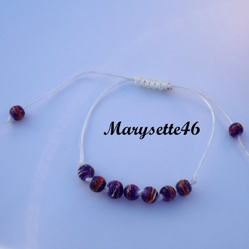 Bracelet à perles de verre