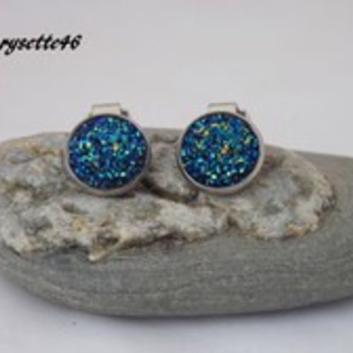 Boucles d'oreilles en acier inoxydable clips à cabochon