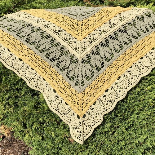 Chale fantaisie crochet coton tricolore 2