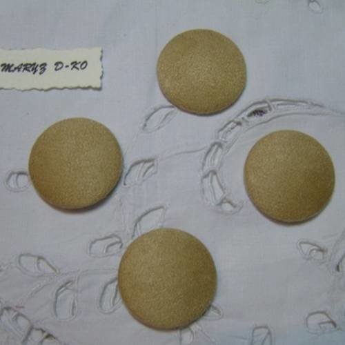 Cabochons 32mm recouverts de simili cuir alcantara