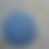 Bouton 50mm recouvert de  tissu " coeurs blancs fond bleu"