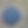 Gros bouton tissu  40mm " coeurs bleu fond blanc "