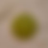 Bouton cuir d'autruche 40mm  vert olive 